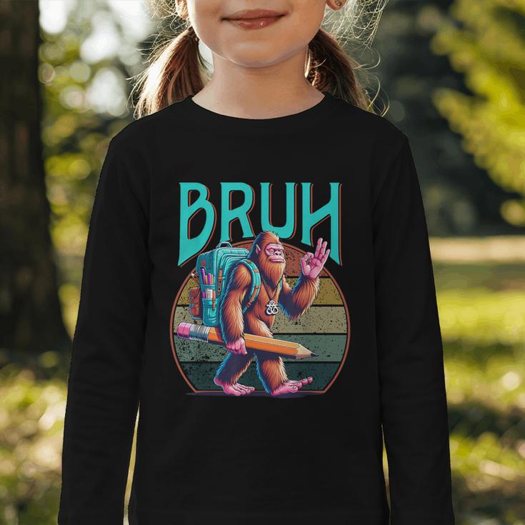 Boys Modern Bruh Big Foot Back To School Graphic Graphic Toddler Long Sleeve Tee Boys Modern Bruh Big Foot Back To School Graphic Graphic Toddler Long Sleeve Tee