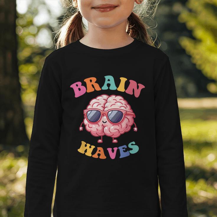 Brain Waves Last Day Of School Back To School Graphic Toddler Long Sleeve Tee Brain Waves Last Day Of School Back To School Graphic Toddler Long Sleeve Tee