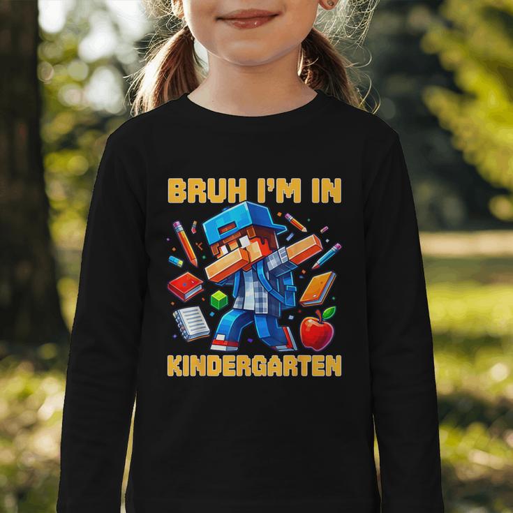 Bruh I'm In Kindergarten Boys Kids Gamer Back To School Graphic Toddler Long Sleeve Tee Bruh I'm In Kindergarten Boys Kids Gamer Back To School Graphic Toddler Long Sleeve Tee