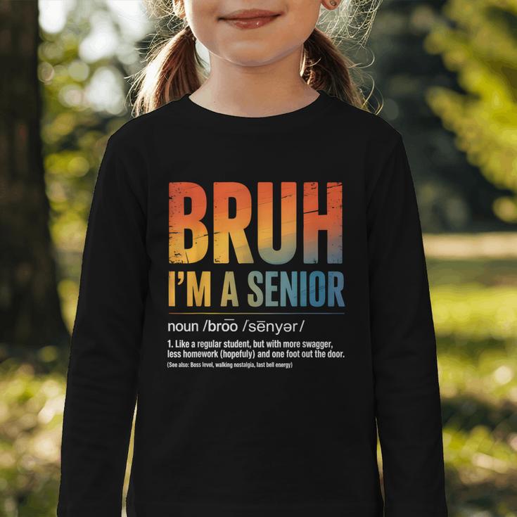 Bruh I'm A Senior Back To School Class Of 2026 Graduation Graphic Toddler Long Sleeve Tee Bruh I'm A Senior Back To School Class Of 2026 Graduation Graphic Toddler Long Sleeve Tee