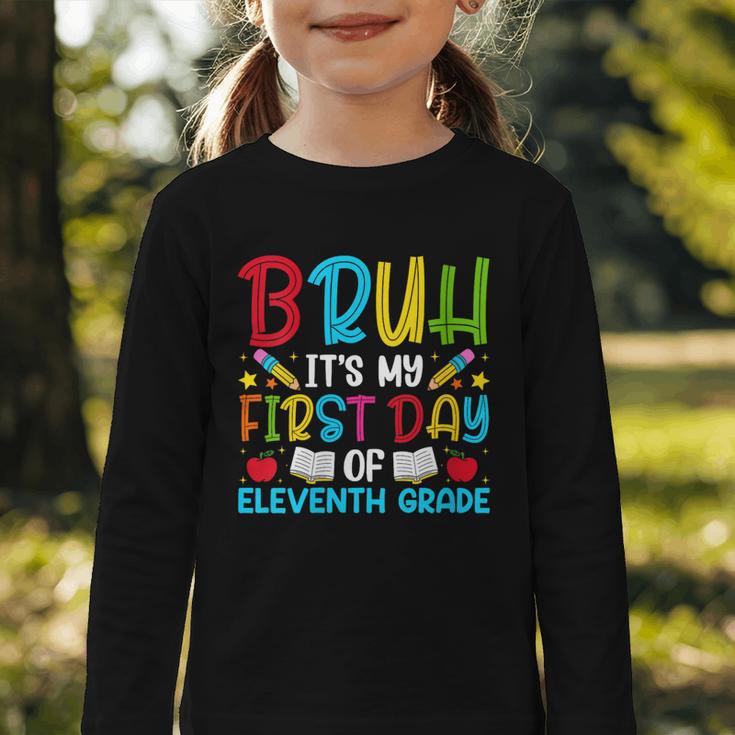 Bruh It's My First Day Of Junior Back To School Graphic Toddler Long Sleeve Tee Bruh It's My First Day Of Junior Back To School Graphic Toddler Long Sleeve Tee