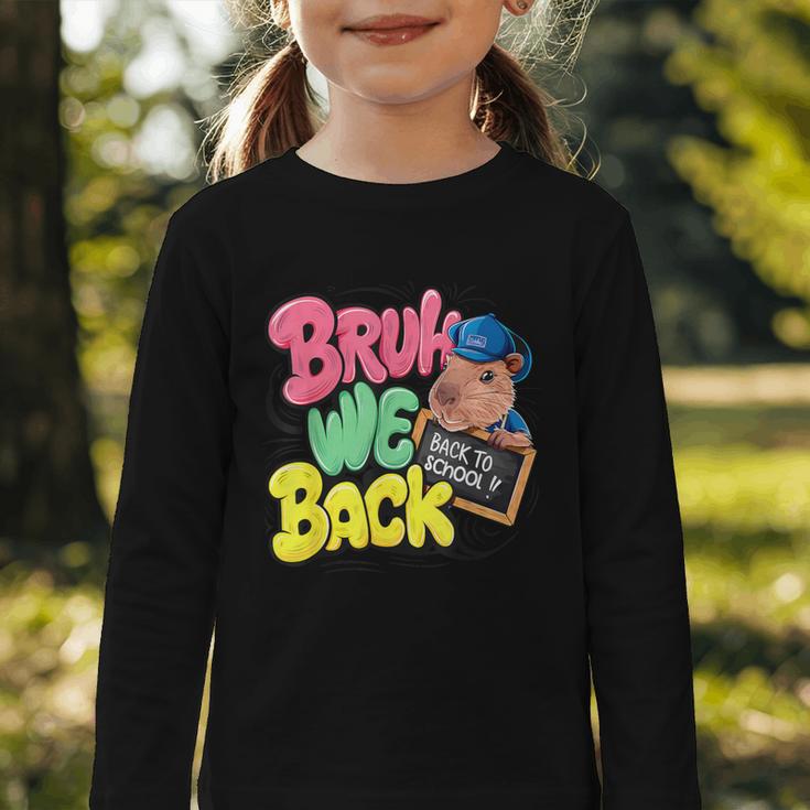Bruh Wir UnterstüTzen Den Ersten Schulday Back To School Capybara Graphic Toddler Long Sleeve Tee Bruh Wir UnterstüTzen Den Ersten Schulday Back To School Capybara Graphic Toddler Long Sleeve Tee