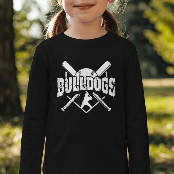 Bulldogs Baseball Back To School Spirit Graphic Toddler Long Sleeve Tee Bulldogs Baseball Back To School Spirit Graphic Toddler Long Sleeve Tee