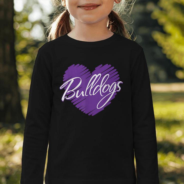 Bulldogs Heart Back To School Spirit P Graphic Toddler Long Sleeve Tee Bulldogs Heart Back To School Spirit P Graphic Toddler Long Sleeve Tee
