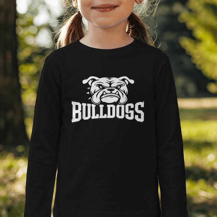 Bulldogs Mascot Back To School Team Spirit Graphic Toddler Long Sleeve Tee Bulldogs Mascot Back To School Team Spirit Graphic Toddler Long Sleeve Tee