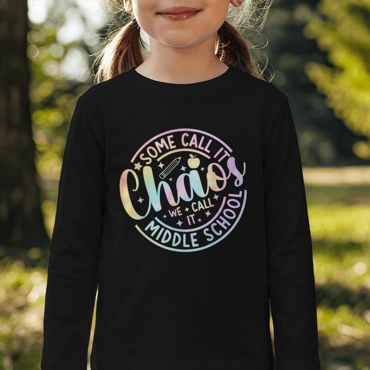 Some Call It Chaos We Call It Middle School Back To School Graphic Toddler Long Sleeve Tee Some Call It Chaos We Call It Middle School Back To School Graphic Toddler Long Sleeve Tee