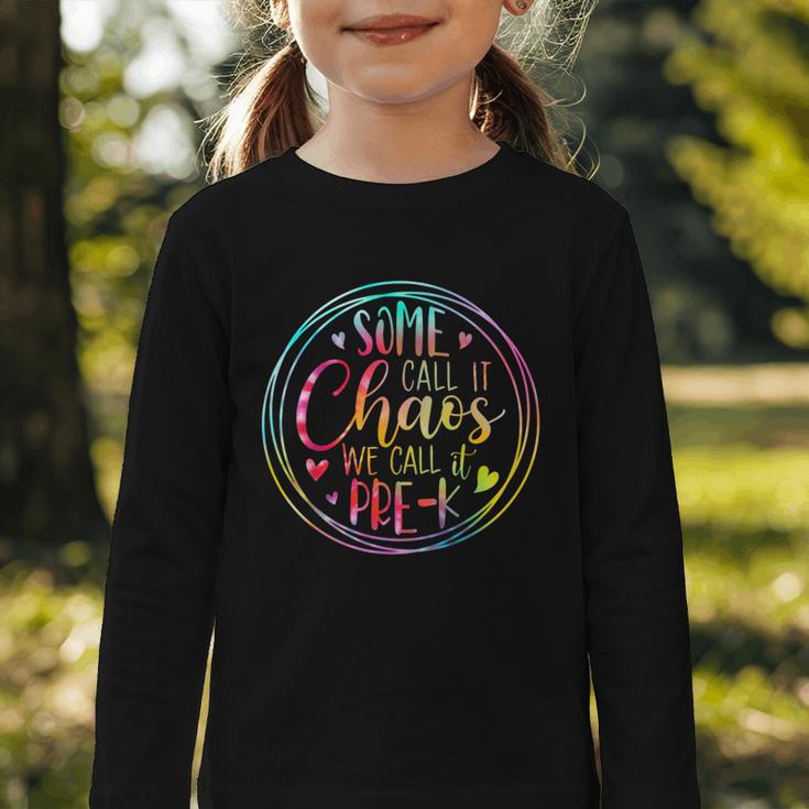 Some Call It Chaos We Call It Pre K Preschool Back To School Graphic Toddler Long Sleeve Tee Some Call It Chaos We Call It Pre K Preschool Back To School Graphic Toddler Long Sleeve Tee