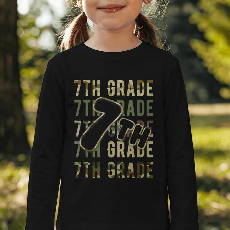Camo Team Squad 7th Grade Back To School Kids Boys Graphic Toddler Long Sleeve Tee Camo Team Squad 7th Grade Back To School Kids Boys Graphic Toddler Long Sleeve Tee