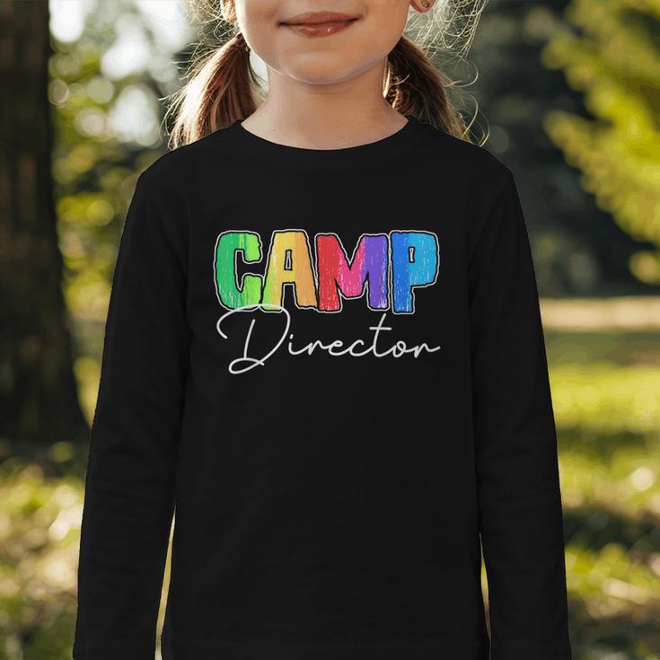 Camp Director Counselor Camper Camping Back To School Graphic Toddler Long Sleeve Tee Camp Director Counselor Camper Camping Back To School Graphic Toddler Long Sleeve Tee