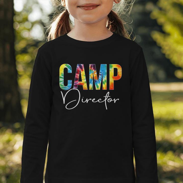 Camp Director Women Tie Dye Back To School Appreciation Day Graphic Toddler Long Sleeve Tee