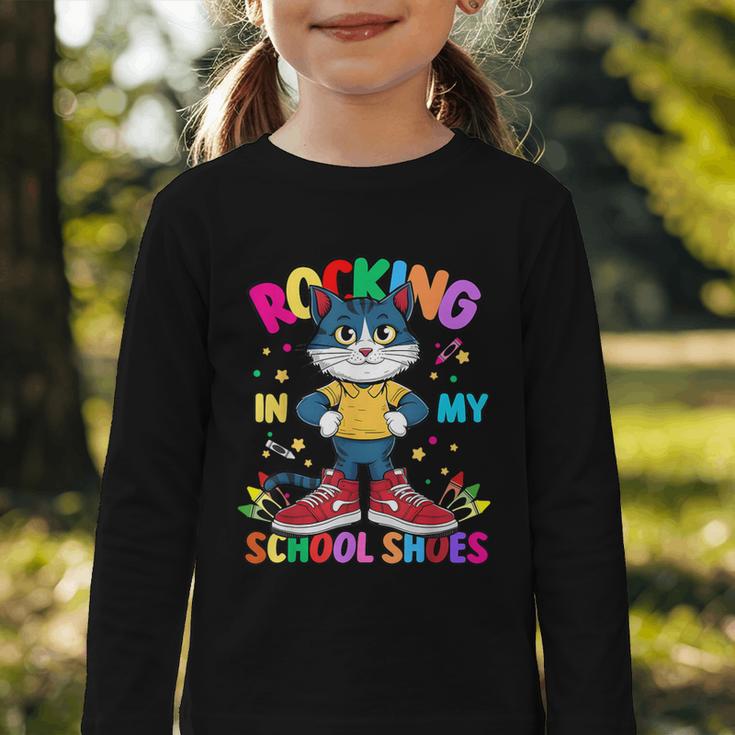 Cat Rocking In My School Shoes Back To School Kids Tee Graphic Toddler Long Sleeve Tee Cat Rocking In My School Shoes Back To School Kids Tee Graphic Toddler Long Sleeve Tee