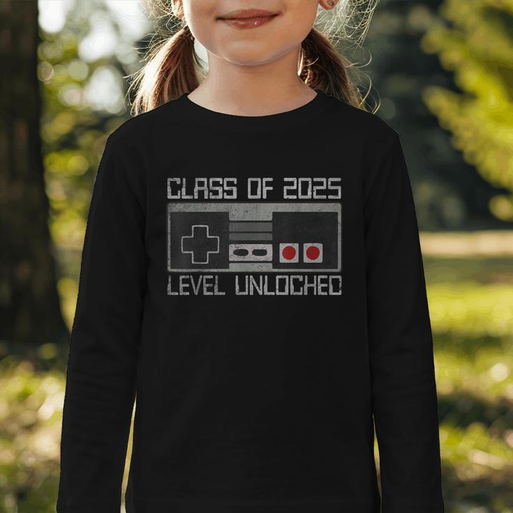 Class Of 2025 Level Unlocked Back To School Gamer Tee Graphic Toddler Long Sleeve Tee