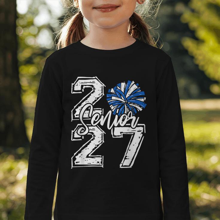 Class Of 2027 Cheer Blue Senior 2027 Back To School Graphic Toddler Long Sleeve Tee Class Of 2027 Cheer Blue Senior 2027 Back To School Graphic Toddler Long Sleeve Tee
