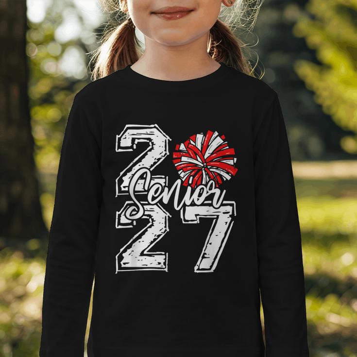 Class Of 2027 Cheer Red Senior 2027 Back To School Graphic Toddler Long Sleeve Tee Class Of 2027 Cheer Red Senior 2027 Back To School Graphic Toddler Long Sleeve Tee