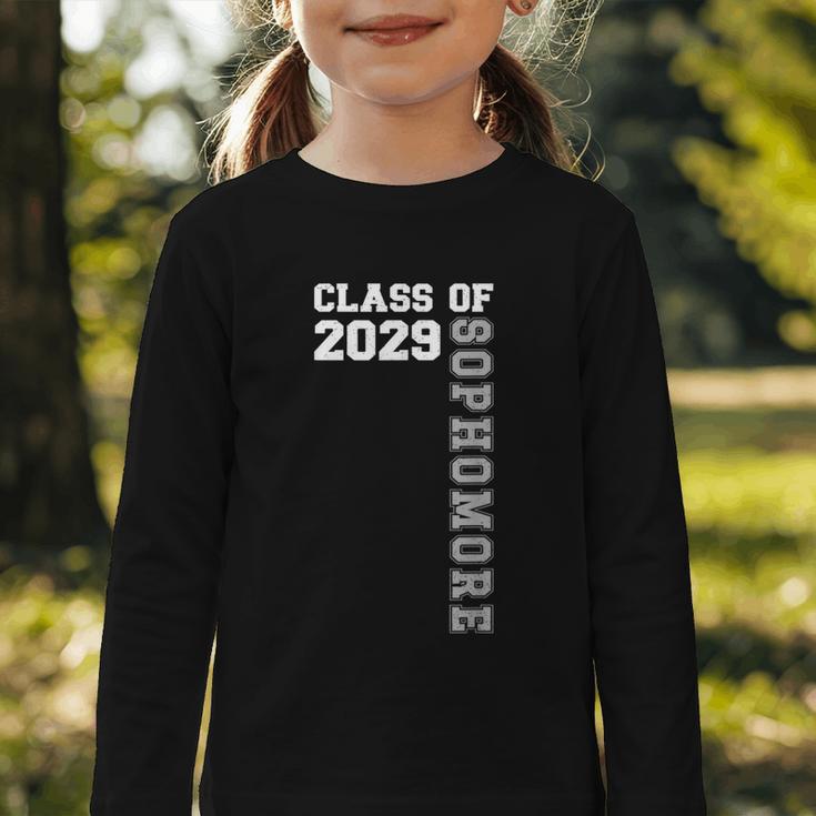 Class Of 2029 Sophomore 2029 Back To School Graphic Toddler Long Sleeve Tee Class Of 2029 Sophomore 2029 Back To School Graphic Toddler Long Sleeve Tee
