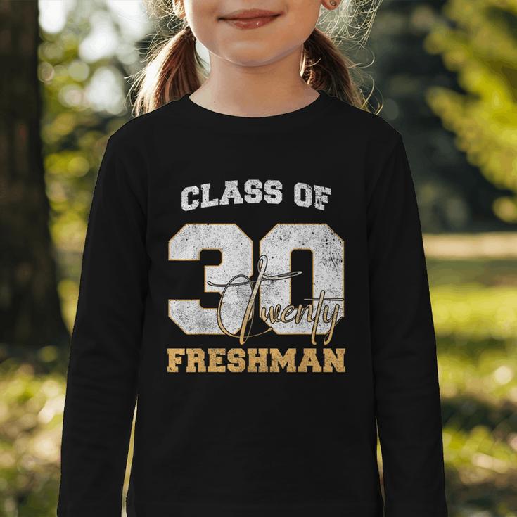 Class Of 2030 Freshman High School Back To School 9th Grade Graphic Toddler Long Sleeve Tee