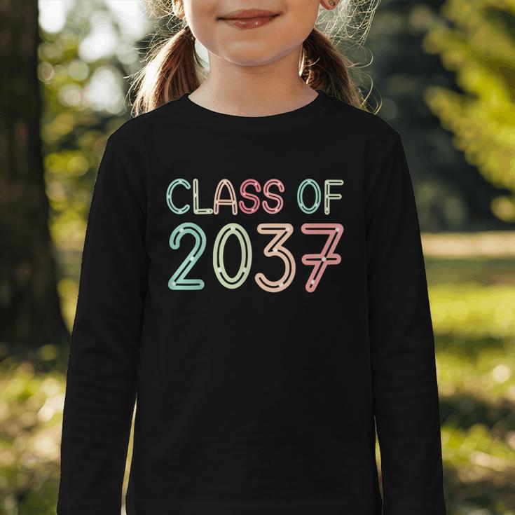 Class Of 2037 Grow With Me Kindergarten Back To School Graphic Toddler Long Sleeve Tee Class Of 2037 Grow With Me Kindergarten Back To School Graphic Toddler Long Sleeve Tee