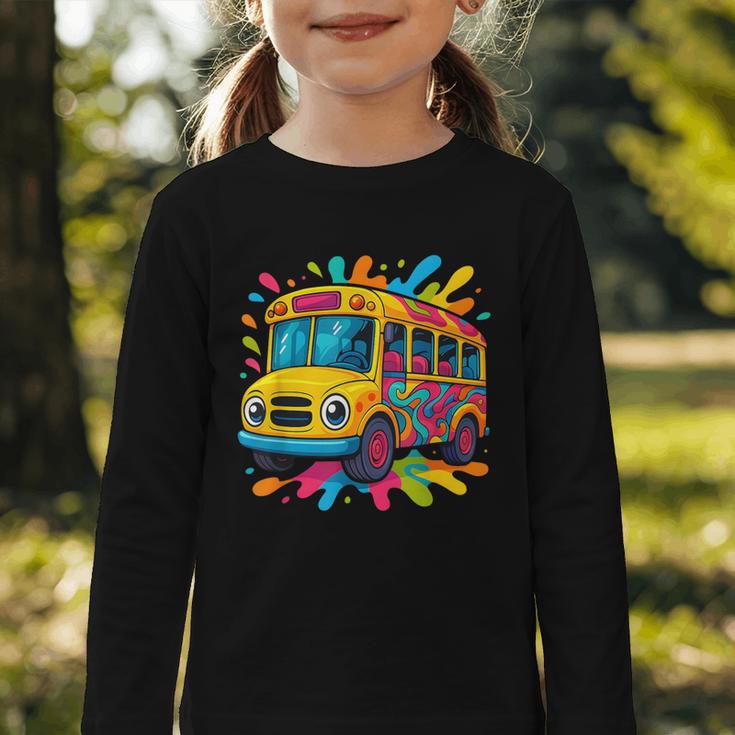Colorful School Bus Driver Back To School Men Women Kids Graphic Toddler Long Sleeve Tee Colorful School Bus Driver Back To School Men Women Kids Graphic Toddler Long Sleeve Tee