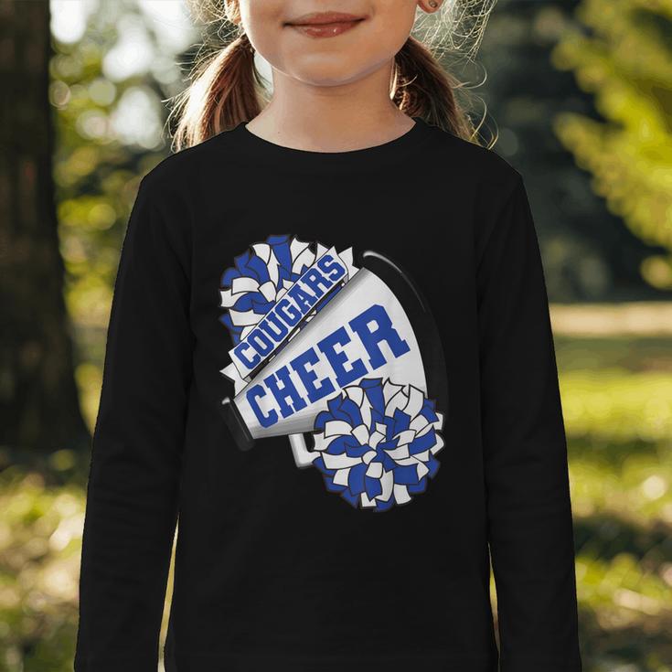 Cougars Cheer Back To School Cheerleading Spirit B Graphic Toddler Long Sleeve Tee Cougars Cheer Back To School Cheerleading Spirit B Graphic Toddler Long Sleeve Tee