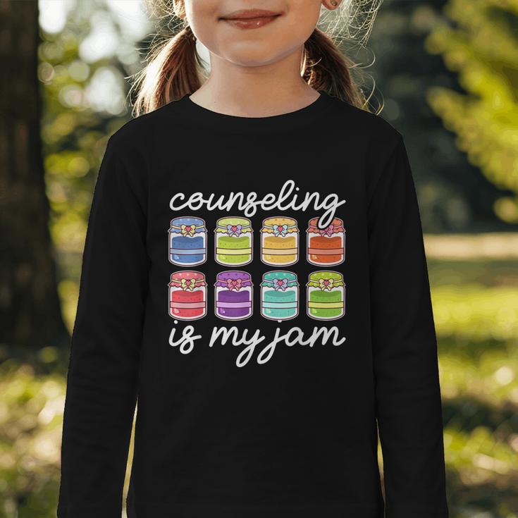 Counseling Is My Jam School Counselor Back To School Graphic Toddler Long Sleeve Tee