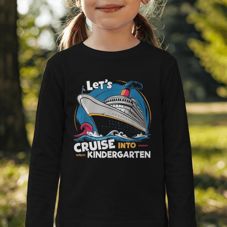 Cruise Ship Kindergarten Back To School Boys Girls Kids Graphic Toddler Long Sleeve Tee Cruise Ship Kindergarten Back To School Boys Girls Kids Graphic Toddler Long Sleeve Tee