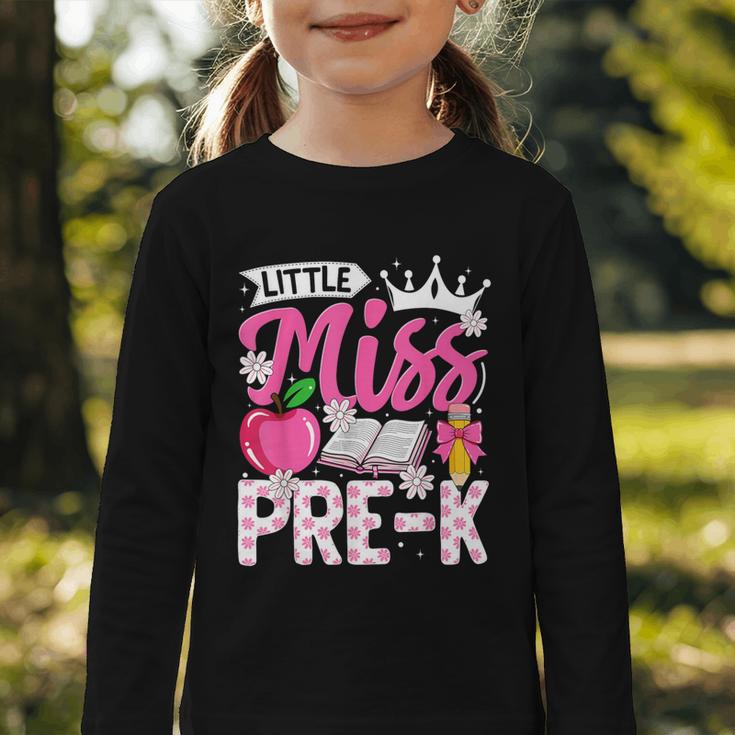 Cute Back To School Pre-K First Day Of School Pre-K Girls Graphic Toddler Long Sleeve Tee Cute Back To School Pre-K First Day Of School Pre-K Girls Graphic Toddler Long Sleeve Tee