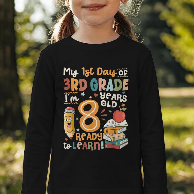 Cute My First Day Of 3rd Grade Back To School Boys Girls Graphic Toddler Long Sleeve Tee Cute My First Day Of 3rd Grade Back To School Boys Girls Graphic Toddler Long Sleeve Tee