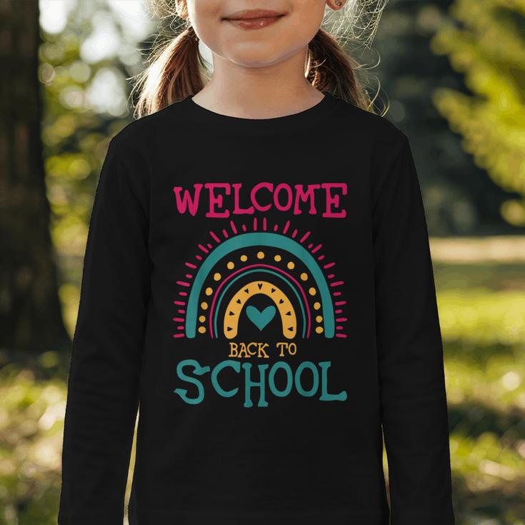 Cute Welcome Back To School First Day Of School First Day Graphic Toddler Long Sleeve Tee Cute Welcome Back To School First Day Of School First Day Graphic Toddler Long Sleeve Tee