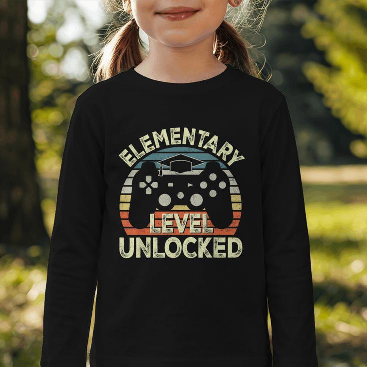 Elementary Level Unlocked Video Game Back To School Boys Graphic Toddler Long Sleeve Tee Elementary Level Unlocked Video Game Back To School Boys Graphic Toddler Long Sleeve Tee
