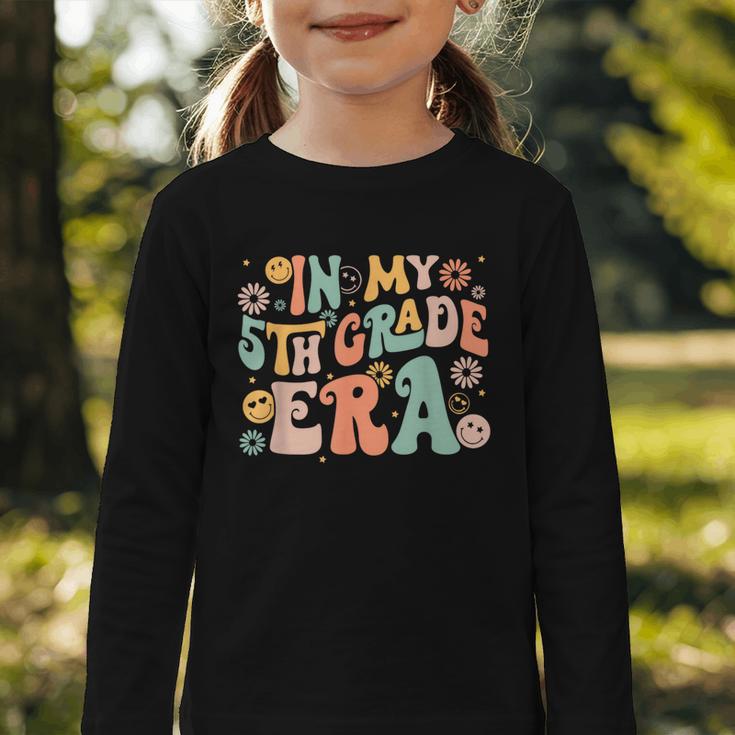 In My Fifth Grade Era Retro 5th Grade Back To School Graphic Toddler Long Sleeve Tee
