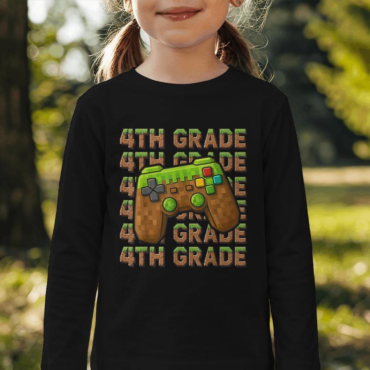 First Day Of 4th Grade Level Begins Back To School Girl Boy Graphic Toddler Long Sleeve Tee First Day Of 4th Grade Level Begins Back To School Girl Boy Graphic Toddler Long Sleeve Tee