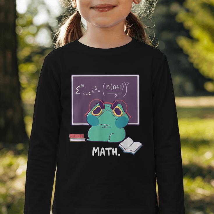 Frog Hates Math Kawaii Science Back To School Kids Graphic Toddler Long Sleeve Tee Frog Hates Math Kawaii Science Back To School Kids Graphic Toddler Long Sleeve Tee