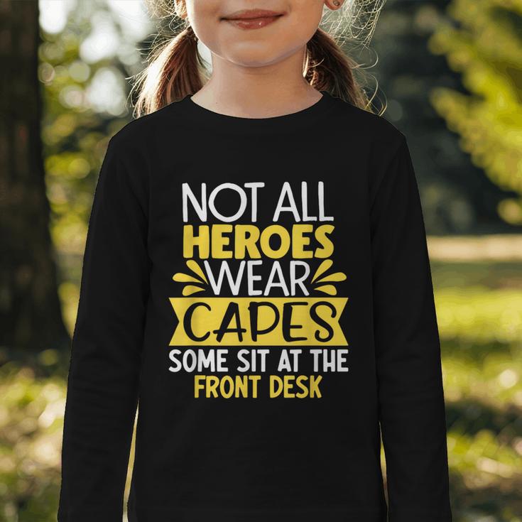Front Office Desk Administrator Back To School Reception Graphic Toddler Long Sleeve Tee