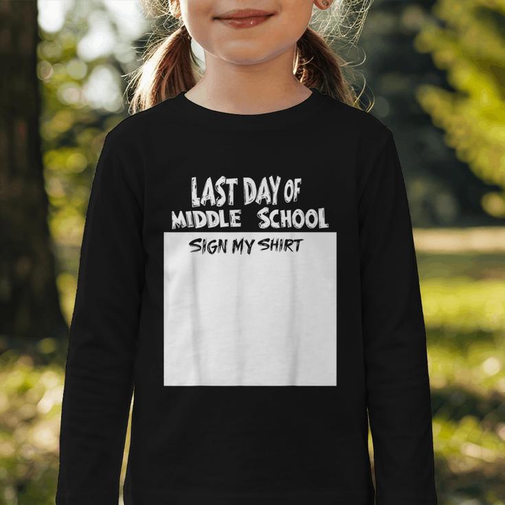 Fun Last Day Of School Sign My Shirt Back To School Cool Graphic Toddler Long Sleeve Tee Fun Last Day Of School Sign My Shirt Back To School Cool Graphic Toddler Long Sleeve Tee