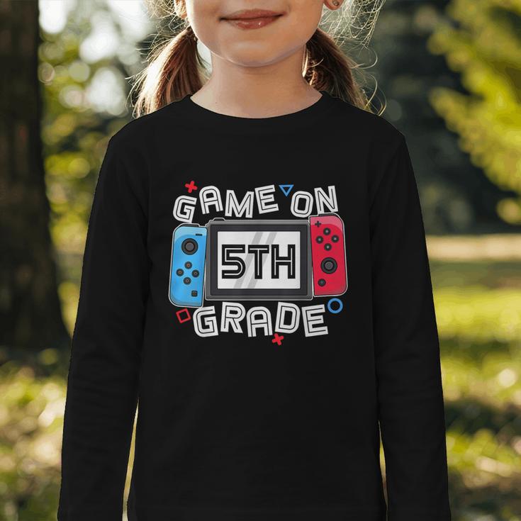 Game On 5th Grade Back To School Video Gamer Boys Kids Graphic Toddler Long Sleeve Tee Game On 5th Grade Back To School Video Gamer Boys Kids Graphic Toddler Long Sleeve Tee