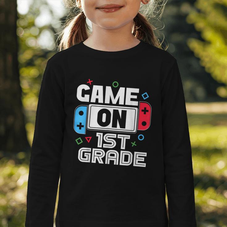Gamer Back To School Game 1st Grade Kids Boys Graphic Toddler Long Sleeve Tee Gamer Back To School Game 1st Grade Kids Boys Graphic Toddler Long Sleeve Tee