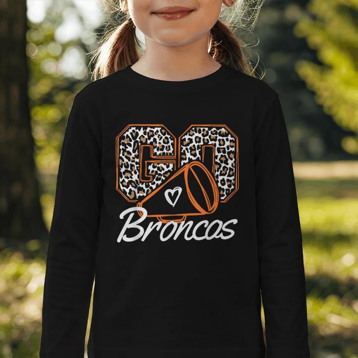 Go Cheer Broncos School Spirit Fan Team Back To School Graphic Toddler Long Sleeve Tee