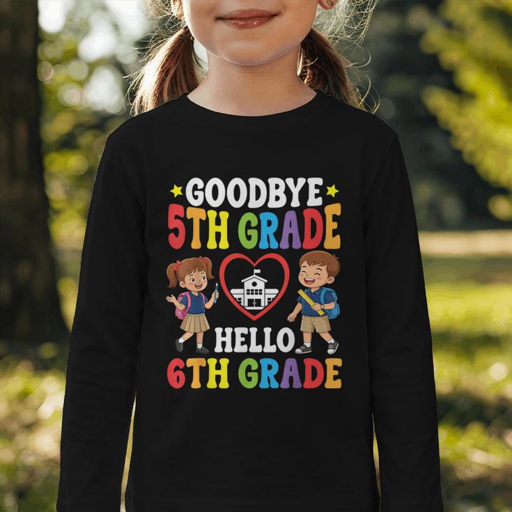 Goodbye 5th Grade Hello 6th Grade Graduate Back To School Graphic Toddler Long Sleeve Tee Goodbye 5th Grade Hello 6th Grade Graduate Back To School Graphic Toddler Long Sleeve Tee