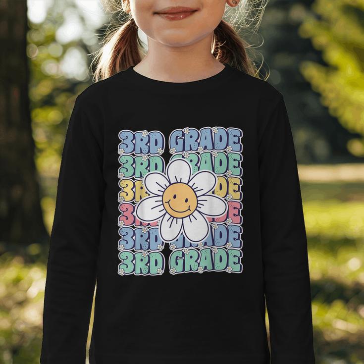 Groovy 3rd Grade Back To School First Day Of Third Grade Graphic Toddler Long Sleeve Tee Groovy 3rd Grade Back To School First Day Of Third Grade Graphic Toddler Long Sleeve Tee