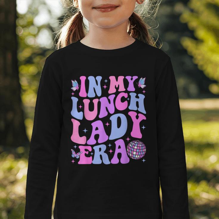 Groovy In My Lunch Lady Era Cafeteria Back To School Graphic Toddler Long Sleeve Tee Groovy In My Lunch Lady Era Cafeteria Back To School Graphic Toddler Long Sleeve Tee