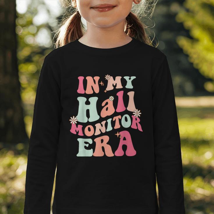 In My Hall Monitor Era School Student Back To School Groovy Graphic Toddler Long Sleeve Tee In My Hall Monitor Era School Student Back To School Groovy Graphic Toddler Long Sleeve Tee