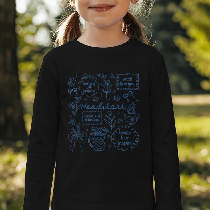 Headstart Love Inspire Teach Blue Bow Back To School Graphic Toddler Long Sleeve Tee Headstart Love Inspire Teach Blue Bow Back To School Graphic Toddler Long Sleeve Tee