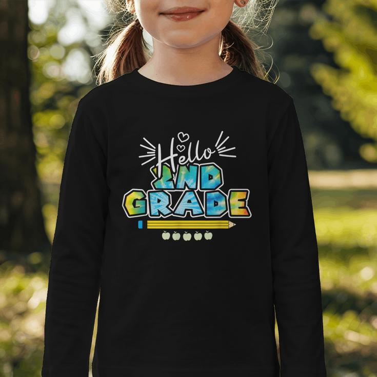 Hello 2nd Grade Back To School First Day Of School Graphic Toddler Long Sleeve Tee