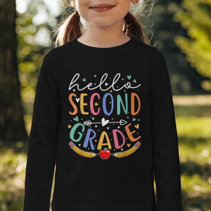 Hello 2nd Grade Tshirt Second Grade Back To School Graphic Toddler Long Sleeve Tee Hello 2nd Grade Tshirt Second Grade Back To School Graphic Toddler Long Sleeve Tee