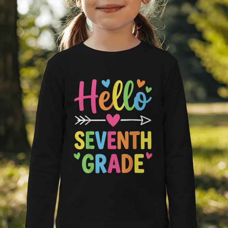 Hello Seventh 7TH Grade Back To School Kids Students Tee Graphic Toddler Long Sleeve Tee Hello Seventh 7TH Grade Back To School Kids Students Tee Graphic Toddler Long Sleeve Tee