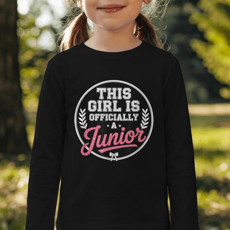 Highschool Girls Back To School 2025 First Day A Junior Graphic Toddler Long Sleeve Tee Highschool Girls Back To School 2025 First Day A Junior Graphic Toddler Long Sleeve Tee