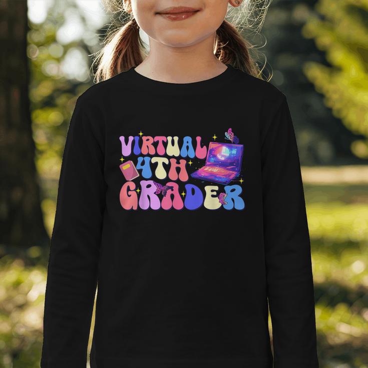 Homeschool 4th Grade Virtual 4th Grader Back To School Graphic Toddler Long Sleeve Tee Homeschool 4th Grade Virtual 4th Grader Back To School Graphic Toddler Long Sleeve Tee