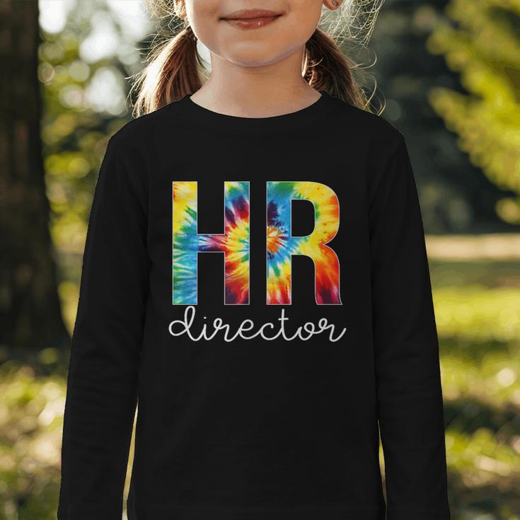 HR Director For Work Tie Dye Back To School Appreciation Day Graphic Toddler Long Sleeve Tee