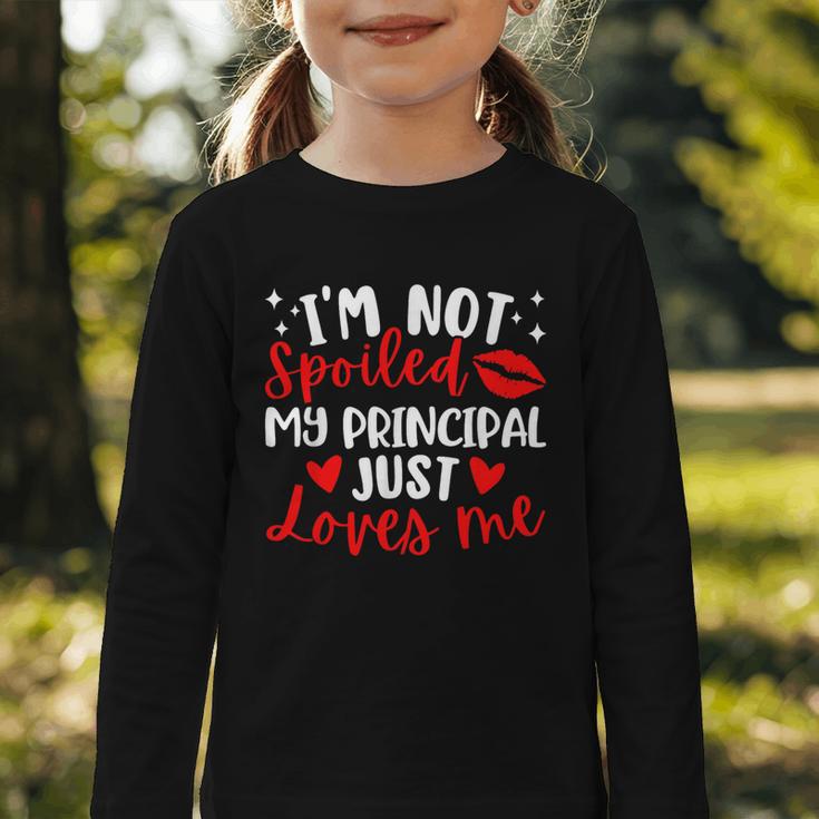 I'm Not Spoiled My Principal Just Loves Me Back To School Graphic Toddler Long Sleeve Tee I'm Not Spoiled My Principal Just Loves Me Back To School Graphic Toddler Long Sleeve Tee