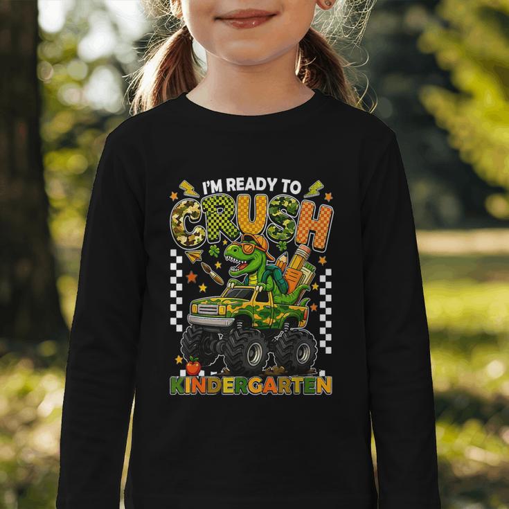I'm Ready To Crush Kindergarten Back To School Monster Truck Graphic Toddler Long Sleeve Tee I'm Ready To Crush Kindergarten Back To School Monster Truck Graphic Toddler Long Sleeve Tee